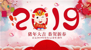 新年將至，恭祝您豬年大吉大利，萬事如意！